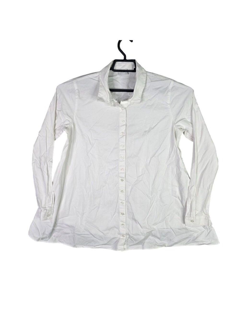 Womens Cabi White Button-Down Shirt Long Sleeve 100% Cotton Size M